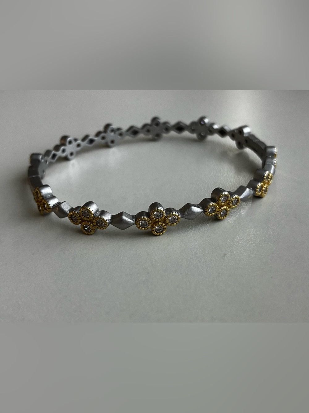 Freida Rothman Clover Hinged Bangle